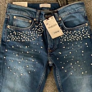 Zara Jeans with Pearls